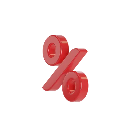 Percentage  3D Icon