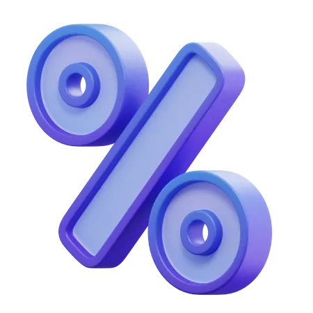 Percentage  3D Icon