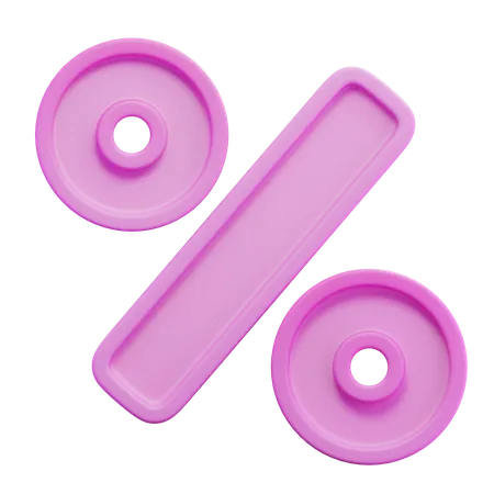 Percentage  3D Icon