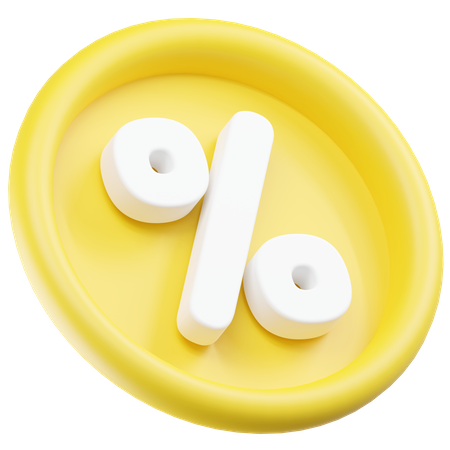 Percentage  3D Icon