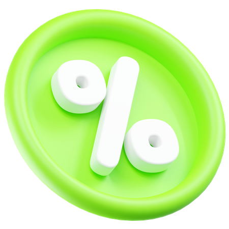 Percentage  3D Icon