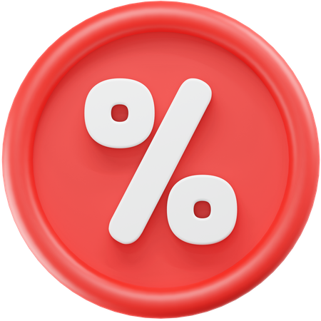 Percentage  3D Icon