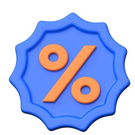 Percentage  3D Icon