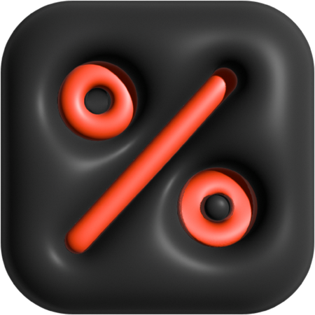 Percentage  3D Icon