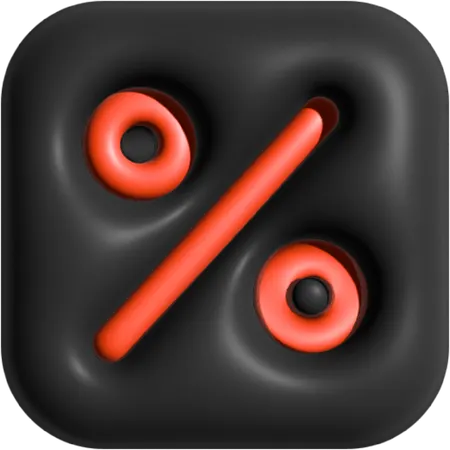 Percentage  3D Icon