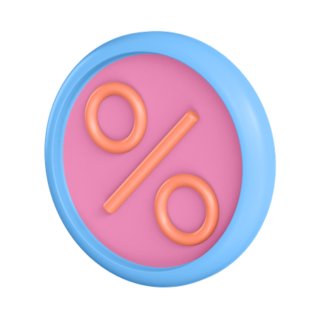 Percentage  3D Icon