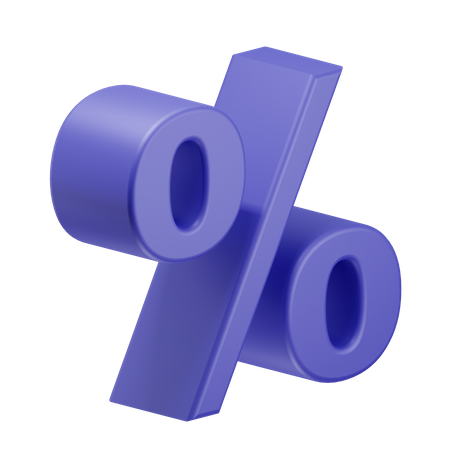 Percentage  3D Icon