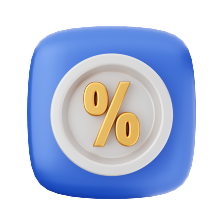 Percentage  3D Icon