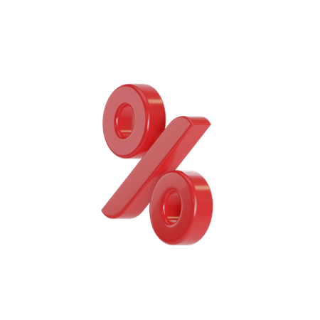 Percentage  3D Icon