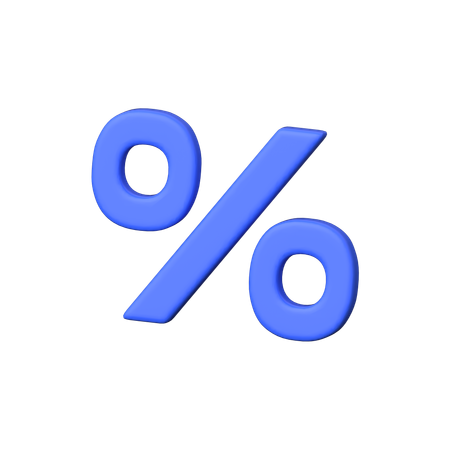 Percentage  3D Icon