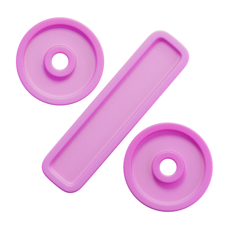 Percentage  3D Icon