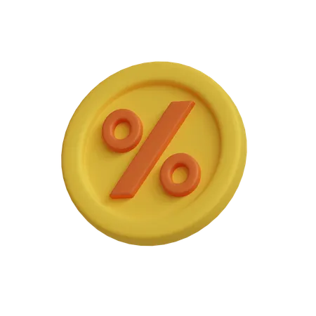 Percentage Badge  3D Icon
