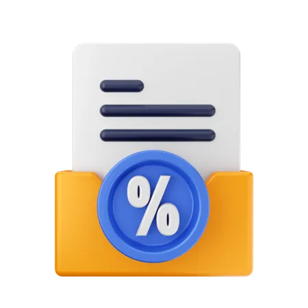 Percentage Folder  3D Icon