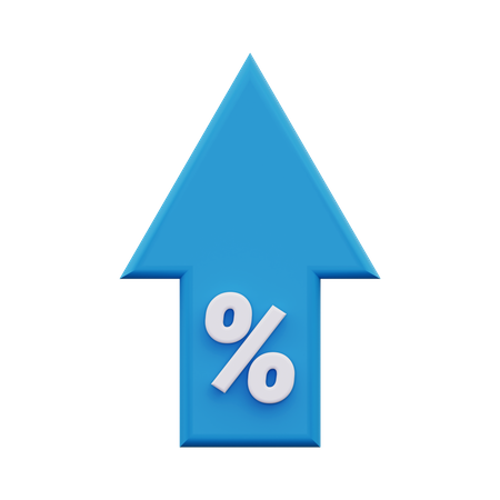 Percentage Increase  3D Icon