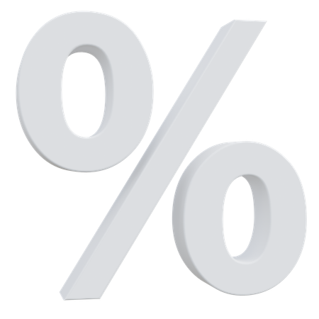 Percentage Sign  3D Icon