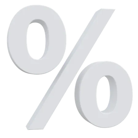 Percentage Sign  3D Icon