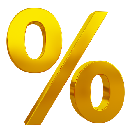 Percentage Sign  3D Icon