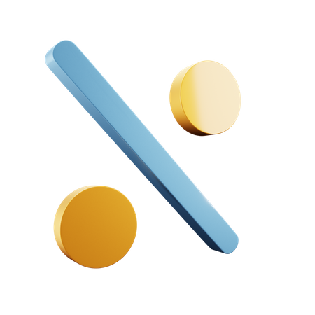 Percentage Sign  3D Icon