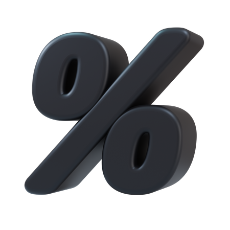 Percentage Sign  3D Icon