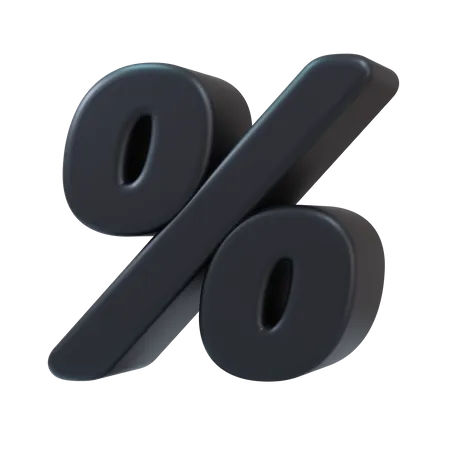 Percentage Sign  3D Icon