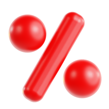 Percentage Sign  3D Icon