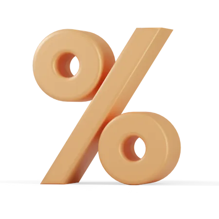 Percentage Sign  3D Illustration