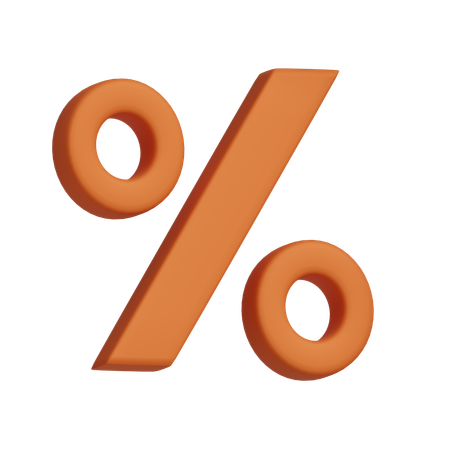Percentage Symbol  3D Icon
