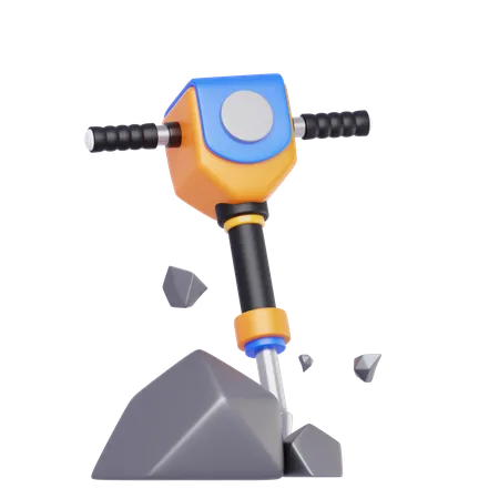 Machine de forage de pierre  3D Icon