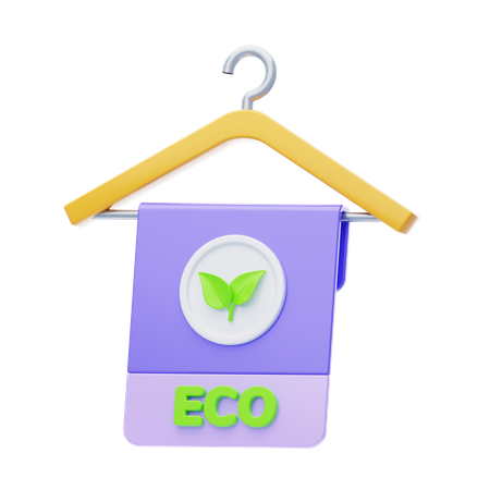 Percha ecológica  3D Icon