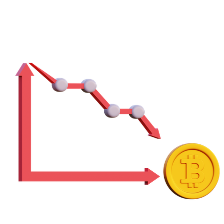 Perda de bitcoins  3D Icon