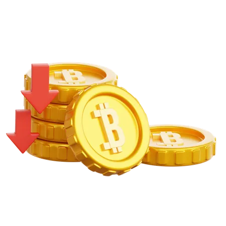 Perda de bitcoins  3D Icon