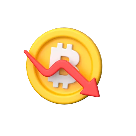 Perda de bitcoins  3D Icon