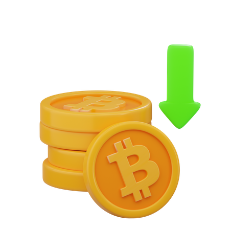 Perda de bitcoins  3D Icon