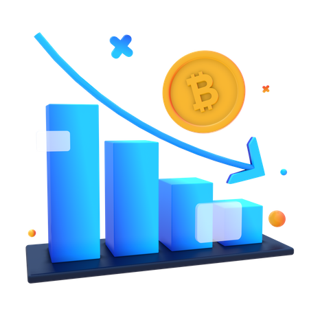 Perda de bitcoins  3D Icon