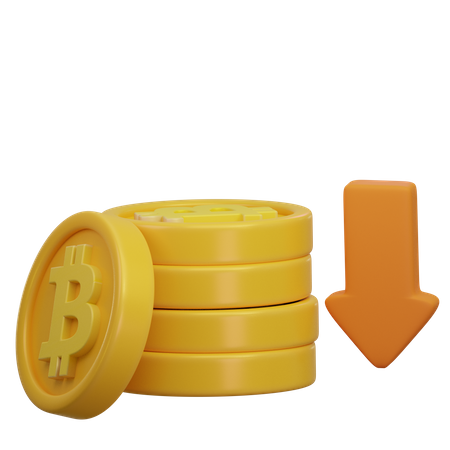 Perda de criptomoeda  3D Icon