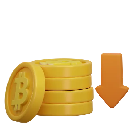 Perda de criptomoeda  3D Icon