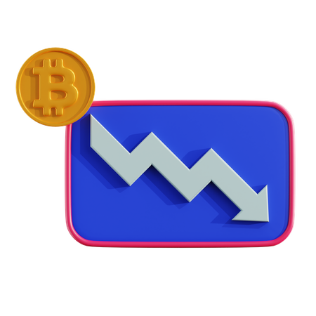 Perda de criptomoeda  3D Icon