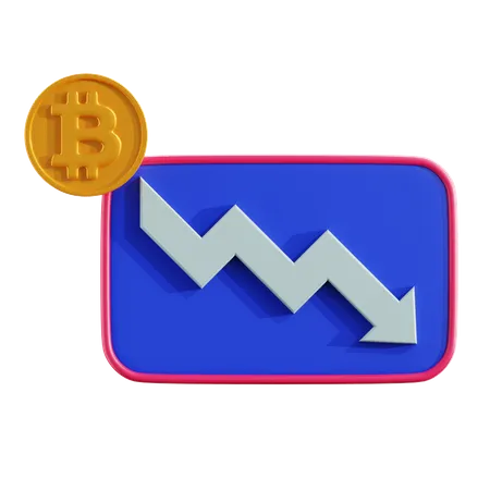 Perda de criptomoeda  3D Icon