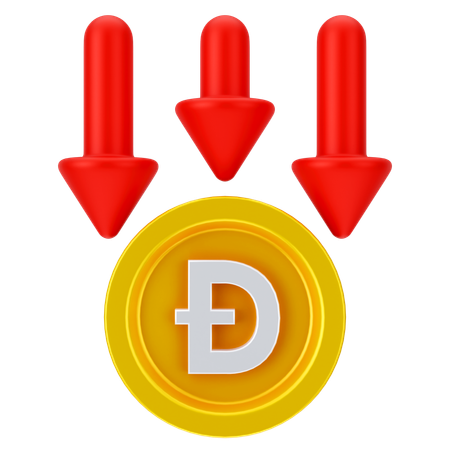 Perda de dogecoin  3D Icon