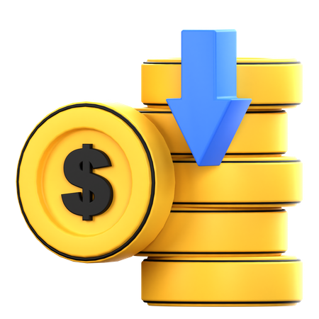 Perda de dólar  3D Icon