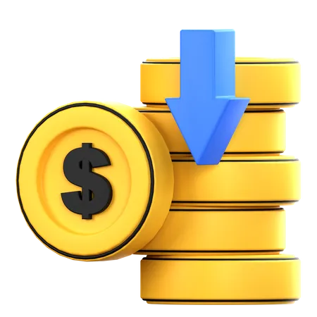 Perda de dólar  3D Icon