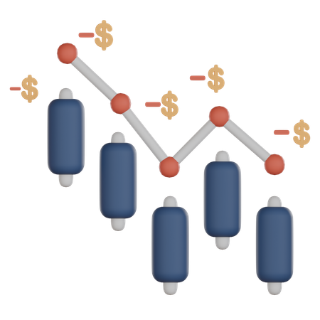 Perda de investimento  3D Icon