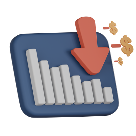 Perda de investimento  3D Icon