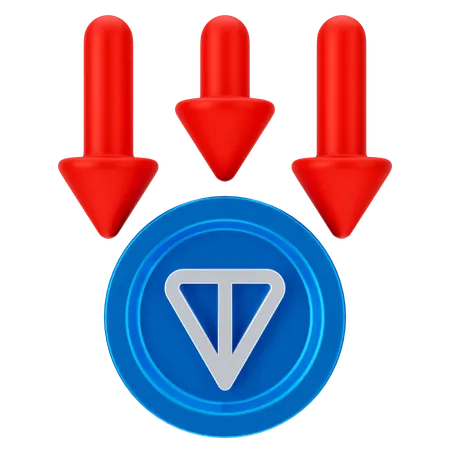 Perda de moeda de tonelada  3D Icon