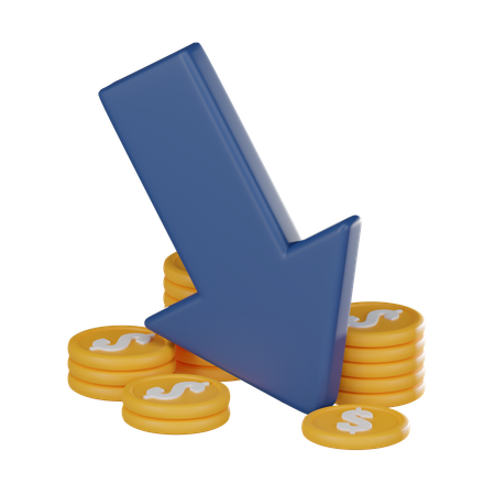 Perda financeira  3D Icon