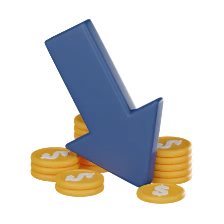 Perda financeira  3D Icon