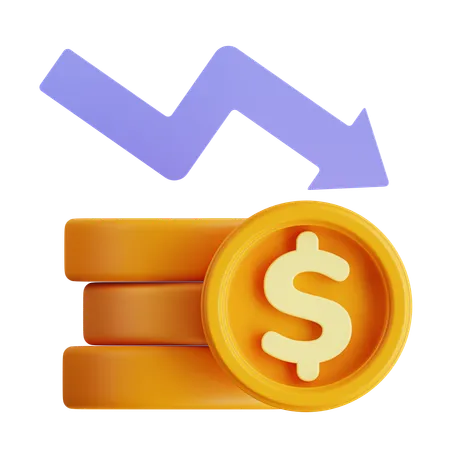 Perda financeira  3D Icon