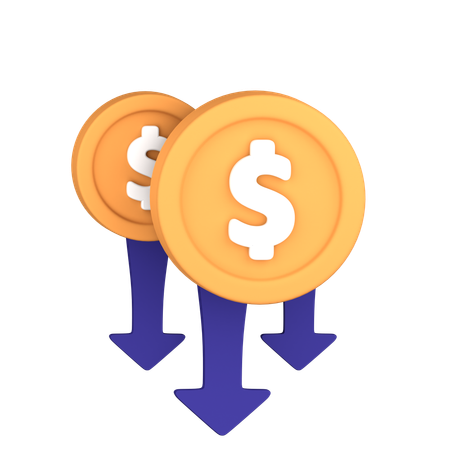 Perda financeira  3D Icon