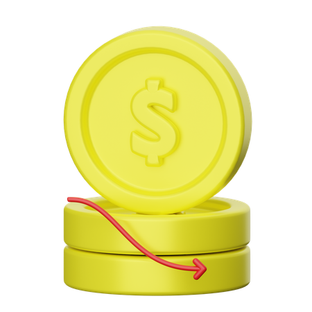 Perda financeira  3D Icon