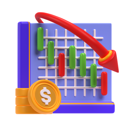 Perda financeira  3D Icon